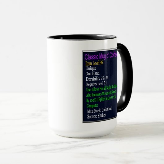 Classic Raider's Mok van koffie (Voorkant rechts)