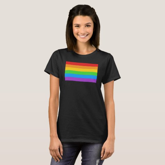 Classic Rainbow Pride Flag T-shirt (Voorkant volledig)