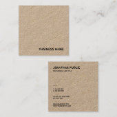 Classic Real Kraft Paper-Sjabloon met vervormde te Vierkante Visitekaartje (Voorkant / Achterkant)