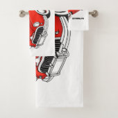 Classic red 1948 automobile bad handdoek (Insitu)