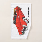 Classic red 1948 automobile bad handdoek (Handdoek)
