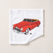Classic red 1948 automobile bad handdoek (Wasdoekje)