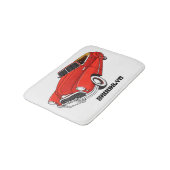 Classic red 1948 automobile badmat (Gekanteld)