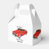 Classic red 1948 automobile bedankdoosjes (Achterkant)
