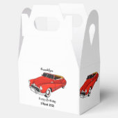 Classic red 1948 automobile bedankdoosjes (Geopend)