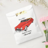 Classic red 1948 automobile bedankzakje (Gezegeld)