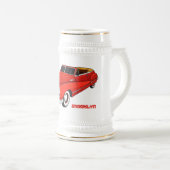 Classic red 1948 automobile bierpul (Voorkant rechts)