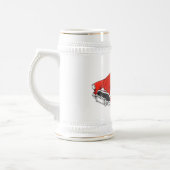 Classic red 1948 automobile bierpul (Links)