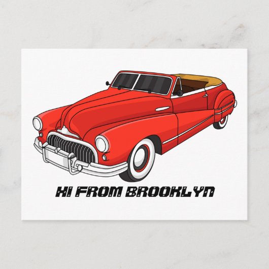 Classic red 1948 automobile briefkaart (Voorkant)