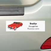 Classic red 1948 automobile bumpersticker (Op auto)