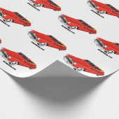 Classic red 1948 automobile cadeaupapier (Hoek)