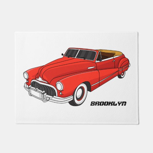 Classic red 1948 automobile deurmat (Voorkant)