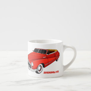 Classic red 1948 automobile espresso kop