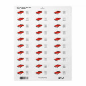 Classic red 1948 automobile etiket (Full Sheet)