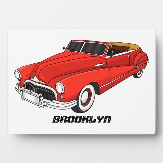 Classic red 1948 automobile fotoplaat (voorkant)