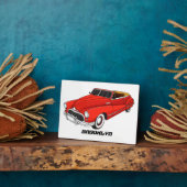 Classic red 1948 automobile fotoplaat (Zijkant)