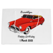 Classic red 1948 automobile groot cadeauzakje (Voorkant)