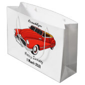 Classic red 1948 automobile groot cadeauzakje (Achterkant Gekanteld)