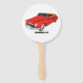 Classic red 1948 automobile handwaaier (Achterkant)