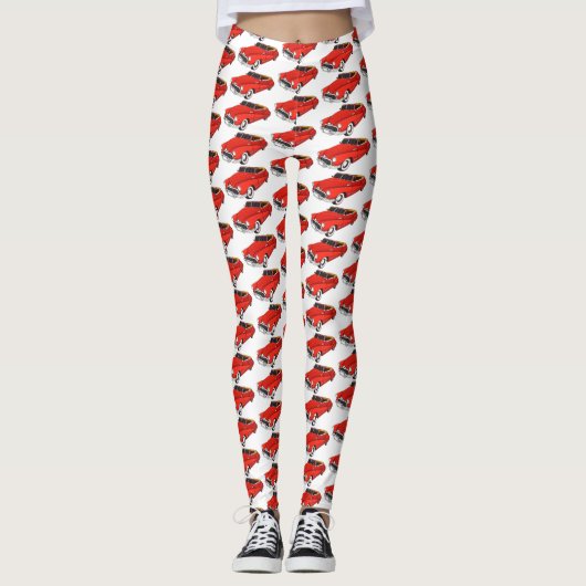 Classic red 1948 automobile leggings (Voorkant)