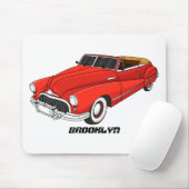 Classic red 1948 automobile muismat (Met muis)