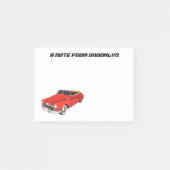 Classic red 1948 automobile post-it® notes (Voorkant)