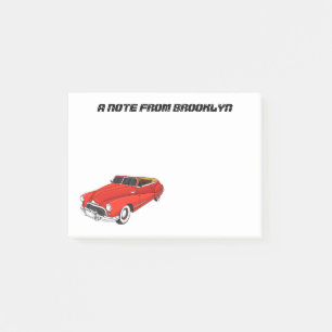 Classic red 1948 automobile post-it® notes