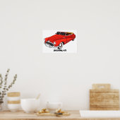 Classic red 1948 automobile poster (Keuken)