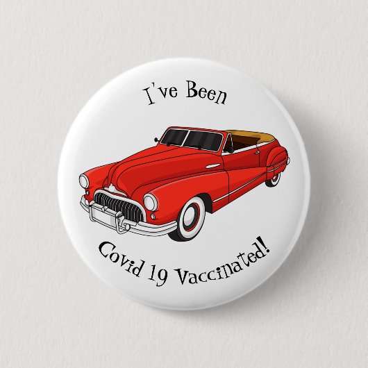 Classic red 1948 automobile ronde button 5,7 cm (Voorkant)