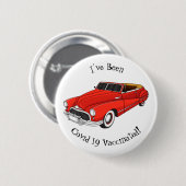 Classic red 1948 automobile ronde button 5,7 cm (Voorkant /achterkant)