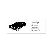 Classic red 1948 automobile rubberstempel (Afrduk)