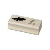 Classic red 1948 automobile rubberstempel (Stempel)