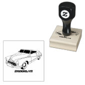 Classic red 1948 automobile rubberstempel (Gestempeld)