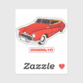 Classic red 1948 automobile sticker (Vel)