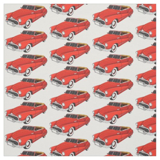 Classic red 1948 automobile stof (Swatch)