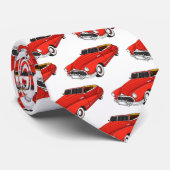 Classic red 1948 automobile stropdas (Opgerold)