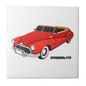 Classic red 1948 automobile tegeltje (Voorkant)