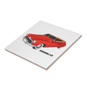 Classic red 1948 automobile tegeltje (Zijkant)