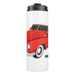 Classic red 1948 automobile thermosbeker