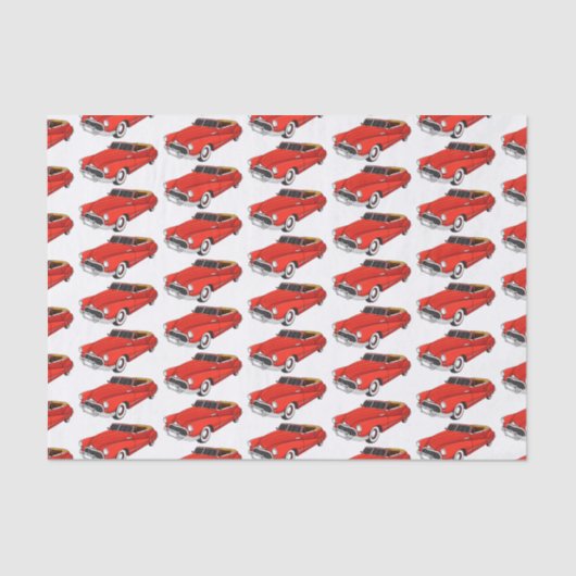 Classic red 1948 automobile tissuepapier (Voorkant)
