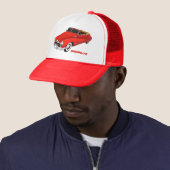 Classic red 1948 automobile trucker pet (In situ)