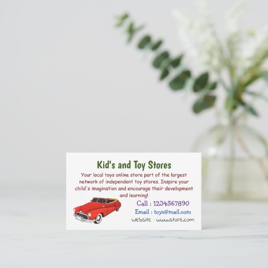 Classic red 1948 automobile visitekaartje (Staand voorkant)