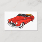 Classic red 1948 automobile visitekaartje (Achterkant)