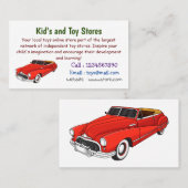 Classic red 1948 automobile visitekaartje (Voorkant / Achterkant)