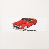 Classic red 1948 automobile yogamat (Achterkant (horizontaal))
