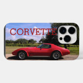 Classic Red 1975 Corvette Stingray iPhone Hoesje (Achterkant horizontaal)