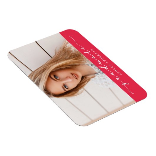 Classic Red Afstuderen Photo Magnet Magneet (Rechterzijde)