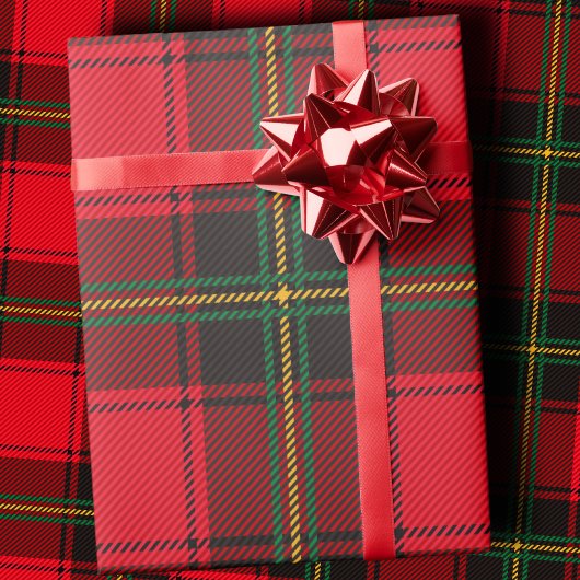 Classic Red and Green Christmas Tartan Plaid Cadeaupapier