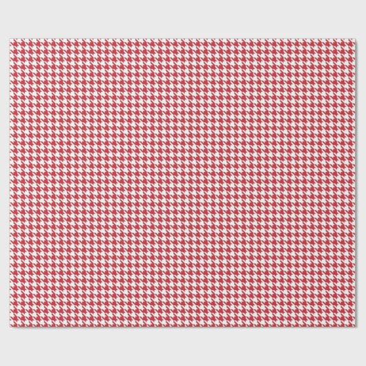 Classic Red and White Houndstooth Pattern  Cadeaupapier (Vlak)