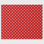 Classic Red and White Polka Dots Holiday Cadeaupapier (Vlak)